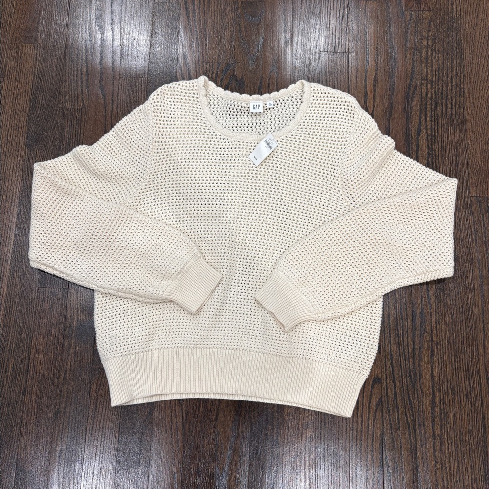 GAP Women's Cream Crew Neck Sweater